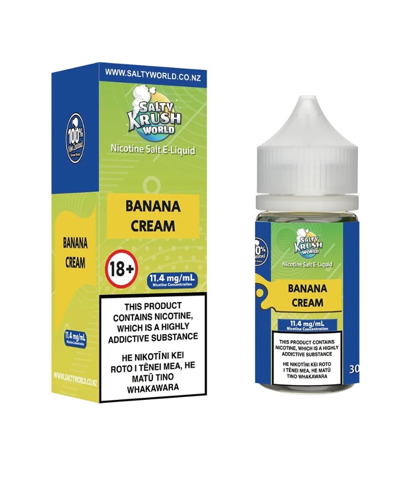 Banana Banana Cream Nicotine Salt E-liquid By Salty Krush World