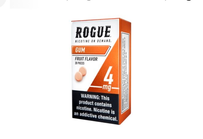 Nicotine Rogue Fruit Flavor 4MG, Nicotine gum