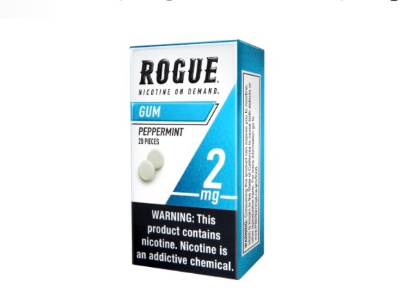 Nicotine Rogue Peppermint 2MG, Nicotine gum