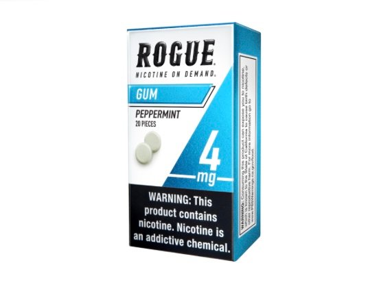 Nicotine Rogue Peppermint 4MG, Nicotine gum