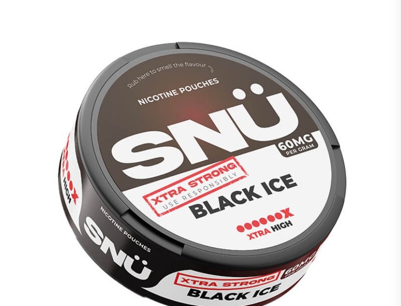 Nicotine SNU Black Ice Nic Pouches by Bar Juice - 60mg