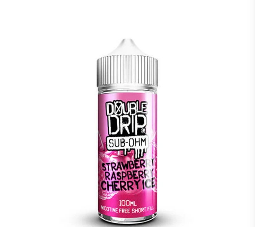 Double Double Drip Strawberry Raspberry Cherry Ice 100ml Shortfill