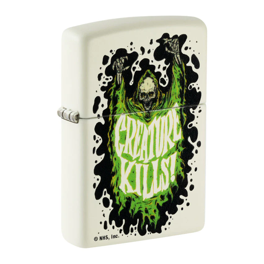 Santa Santa Cruz Skateboards Glow-in-the-Dark Green Zippo Lighter