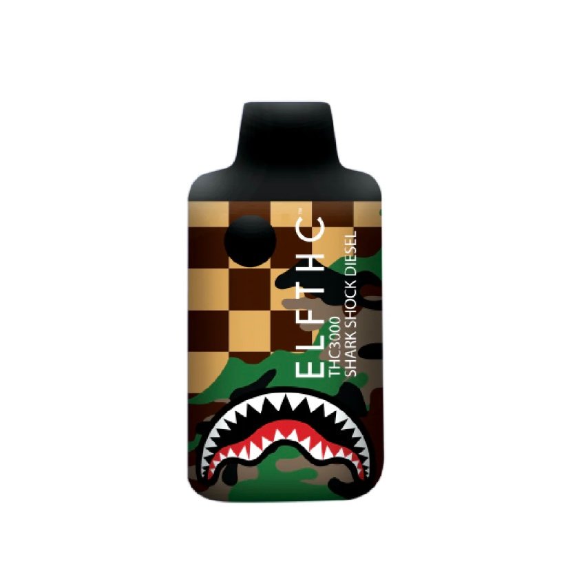 Delta 8 Shark Shock Diesel High Potency Blend Delta 8 + THC-P + THC-X 3g Disposable By ELF THC