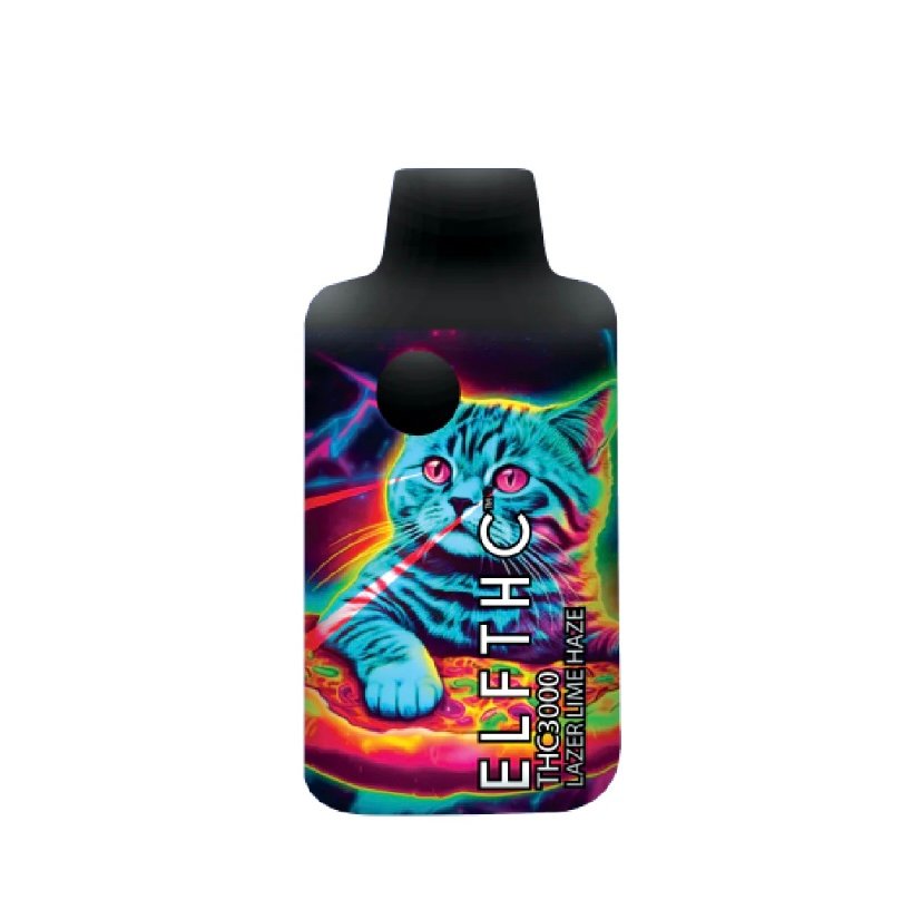 Delta 8 Lazer Lime Haze High Potency Blend Delta 8 + THC-P + THC-X 3g Disposable By ELF THC