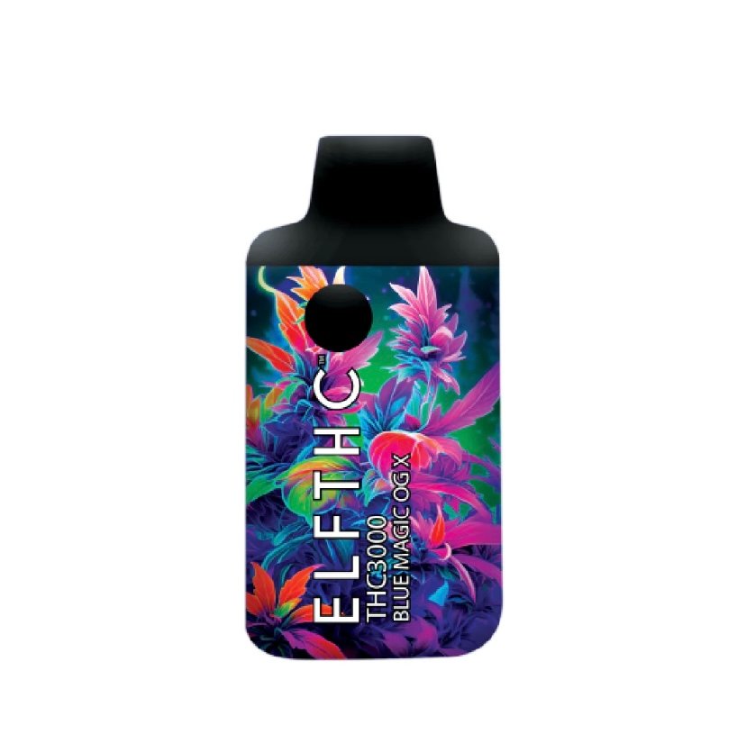 Delta 8 Blue Magic OG X High Potency Blend Delta 8 + THC-P + THC-X 3g Disposable By ELF THC