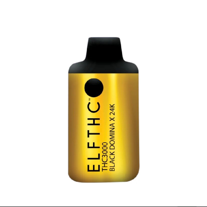 Delta 8 Black Domina X 24K High Potency Blend Delta 8 + THC-P + THC-X 3g Disposable By ELF THC