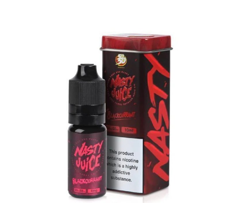 NASTY NASTY JUICE 10ml E-Liquid - Bad Blood - Blackcurrant 50/50