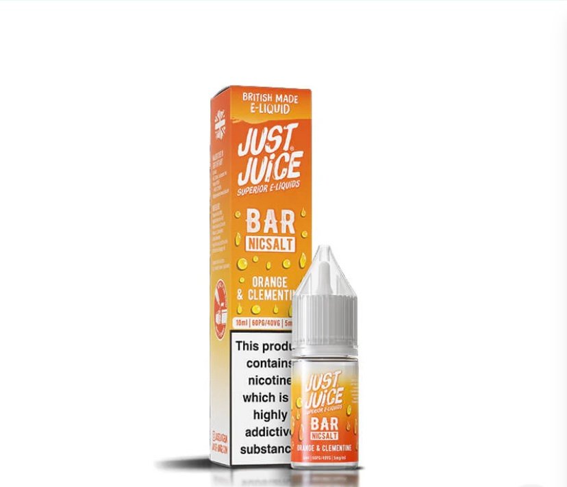 Just Just Juice Bar Range Orange & Clementine 10ml Nic Salt E-Liquid