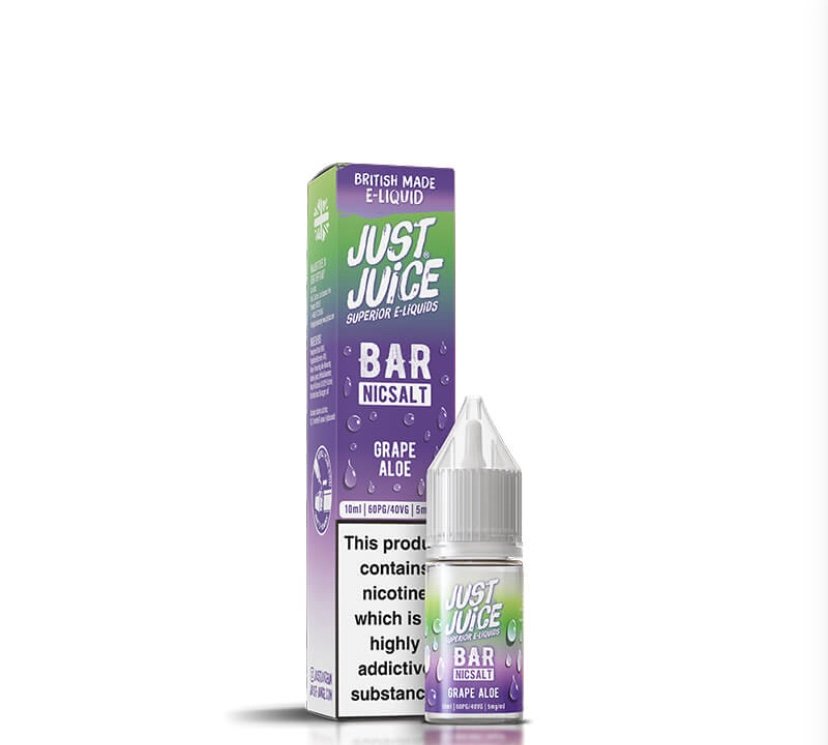 Just Just Juice Bar Range Grape Aloe 10ml Nic Salt E-Liquid