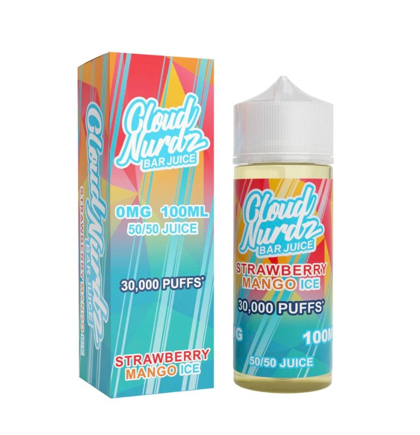 Cloud Cloud Nurdz Strawberry Mango Ice 100ml Shortfill