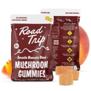 Delta 8 AMANITA MUSCARIA MUSHROOM GUMMIES - PEACH