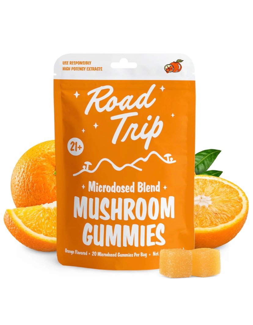 Delta 8 ROAD TRIP - MICRODOSED GUMMIES + FUNCTIONAL MUSHROOMS - ORANGE