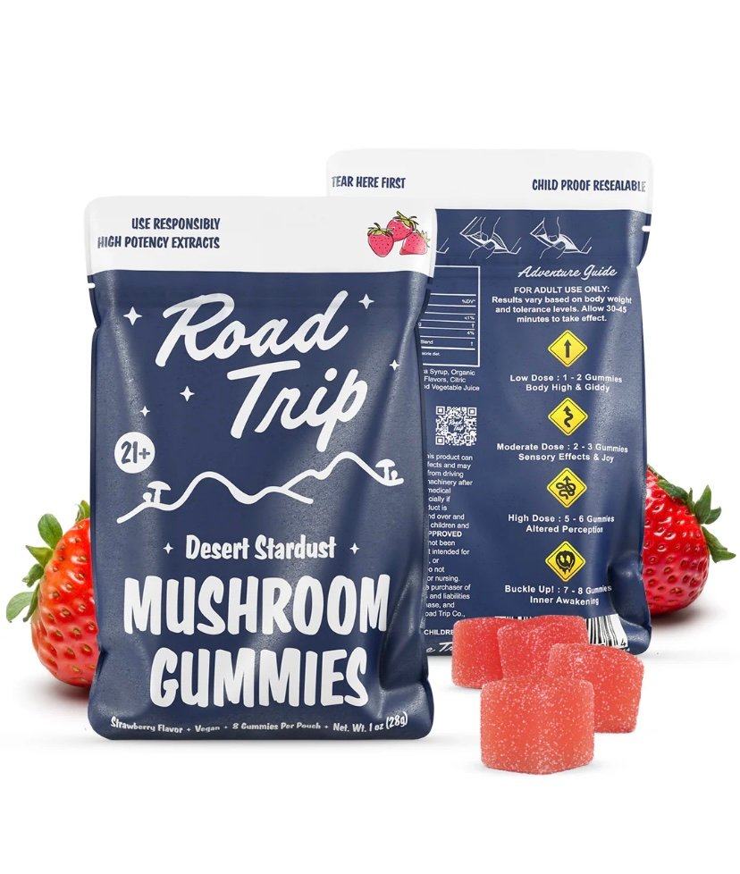 Delta 8 DESERT STARDUST MUSHROOM GUMMIES - STRAWBERRY