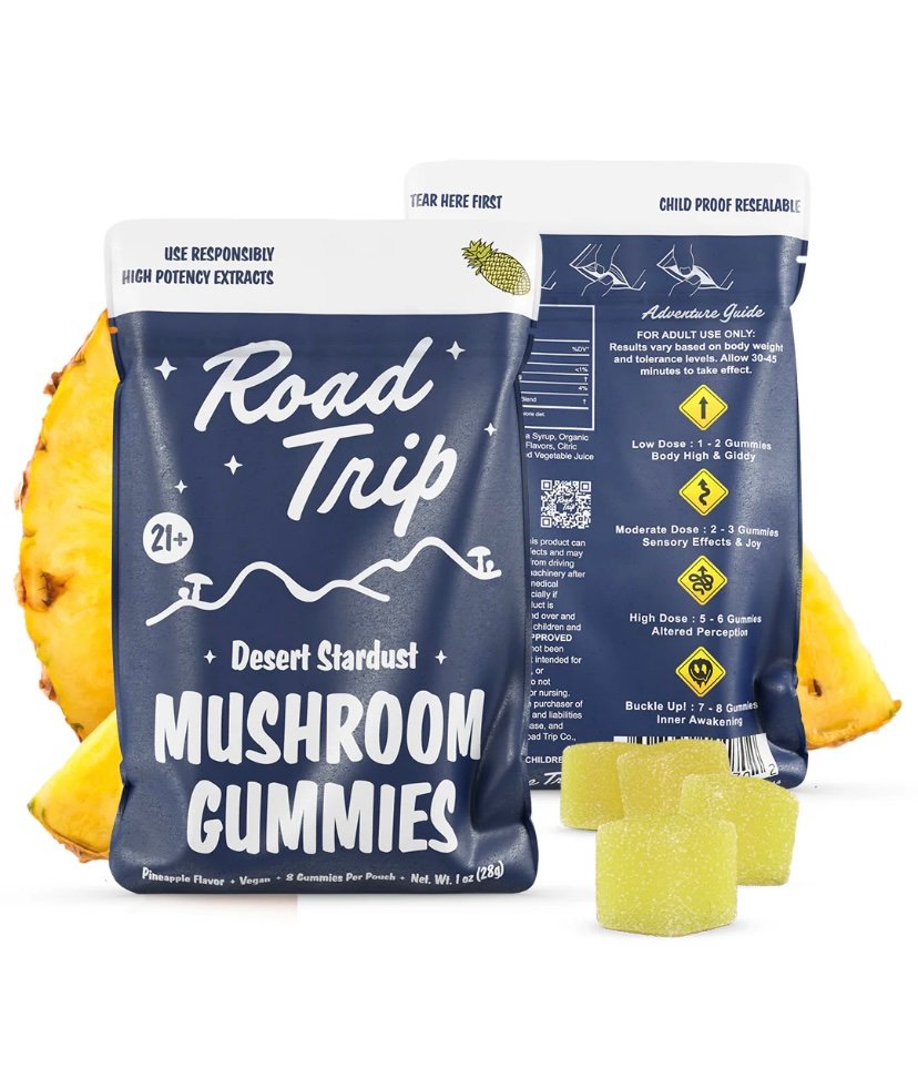Delta 8 DESERT STARDUST MUSHROOM GUMMIES - PINEAPPLE