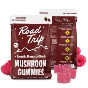 Delta 8 AMANITA MUSCARIA MUSHROOM GUMMIES - RASPBERRY