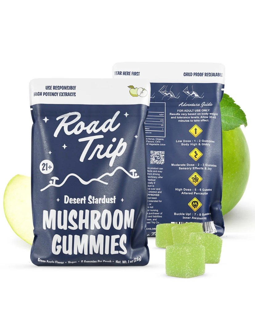 Delta 8 DESERT STARDUST MUSHROOM GUMMIES - GREEN APPLE