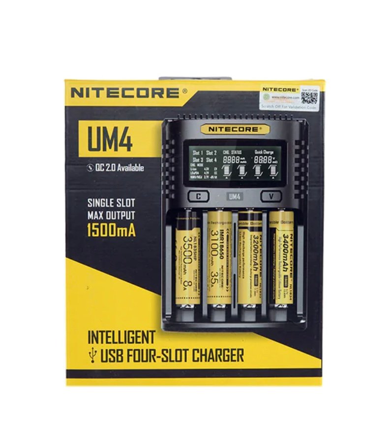 FOUR FOUR SLOT BATTERY NITECORE UM4 CHARGER