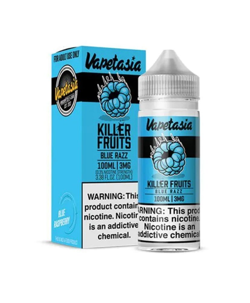 VAPETASIA VAPETASIA KILLER FRUITS BLUE RAZZ TFN E-JUICE 100ML