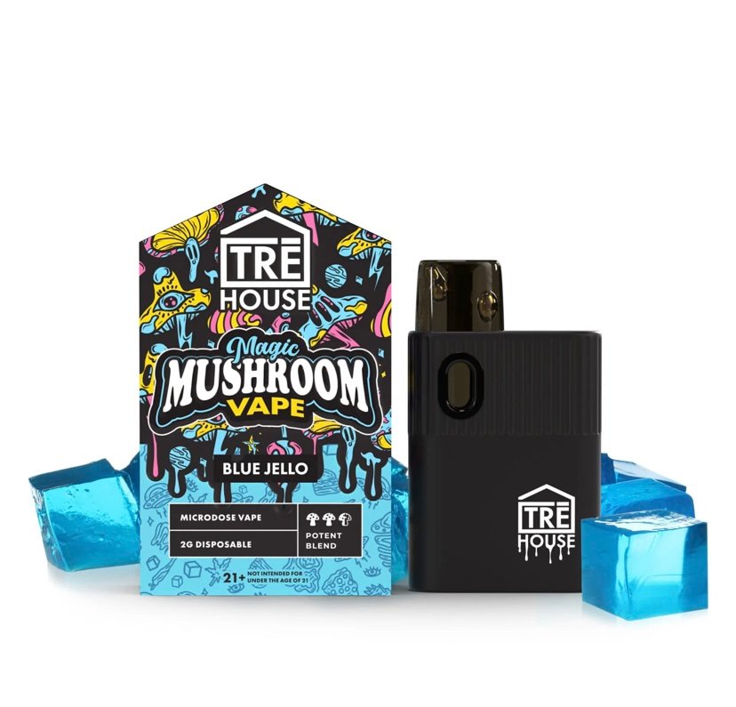 TRE TRE HOUSE | MICRODOSE MAGIC MUSHROOM VAPE PEN – BLUE JELLO – 2G DISPOSABLE VAPE PEN