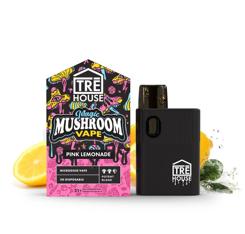 TRE TRE HOUSE | MICRODOSE MAGIC MUSHROOM VAPE PEN – PINK LEMONADE – 2G DISPOSABLE PEN