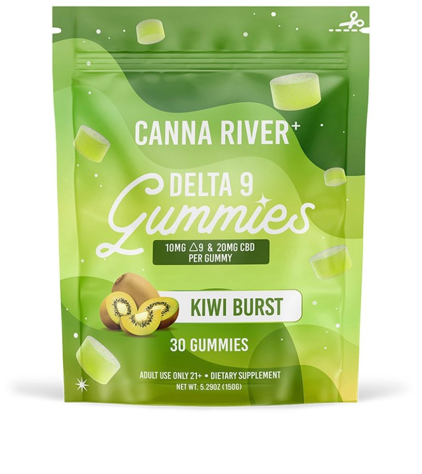 Delta 8 DELTA 9 THC GUMMIES WITH CBD – KIWI BURST – CANNA RIVER