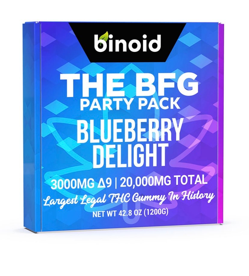 Delta 8 THE BFG PARTY PACK THC GUMMY – BLUEBERRY DELIGHT – 20,000MG – BINOID