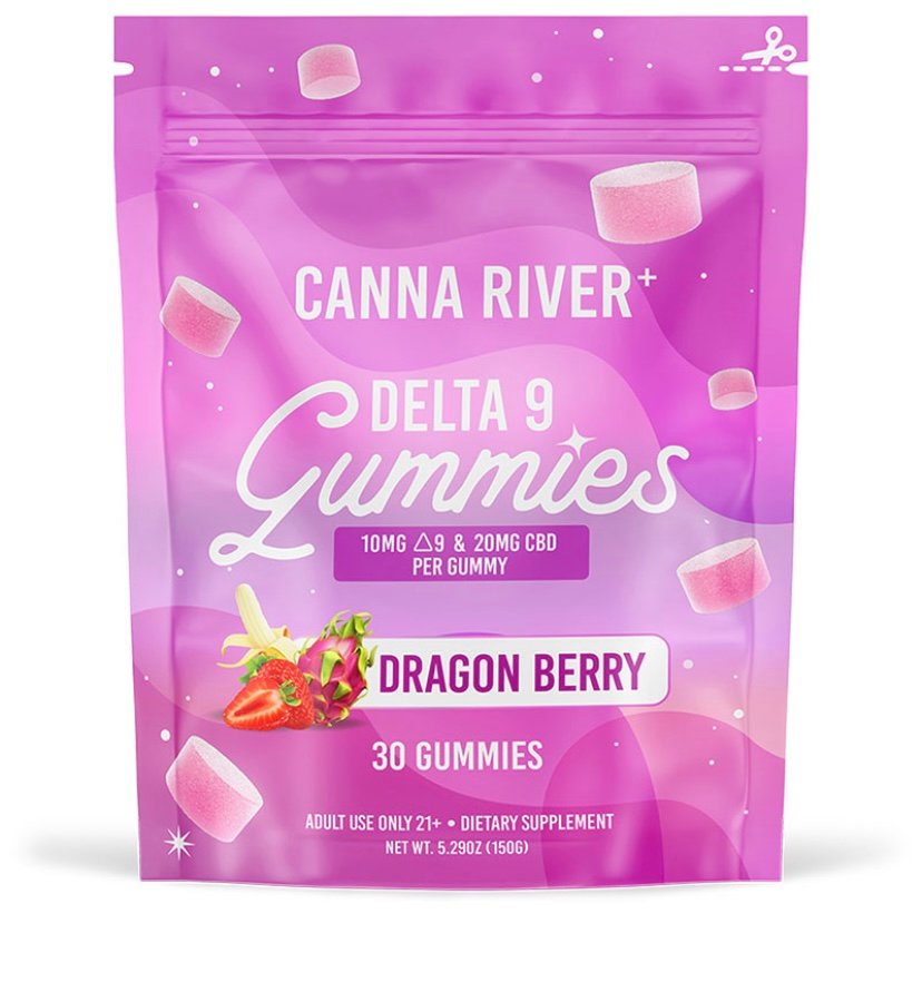 Delta 8 DELTA 9 THC GUMMIES WITH CBD – DRAGON BERRY – CANNA RIVER