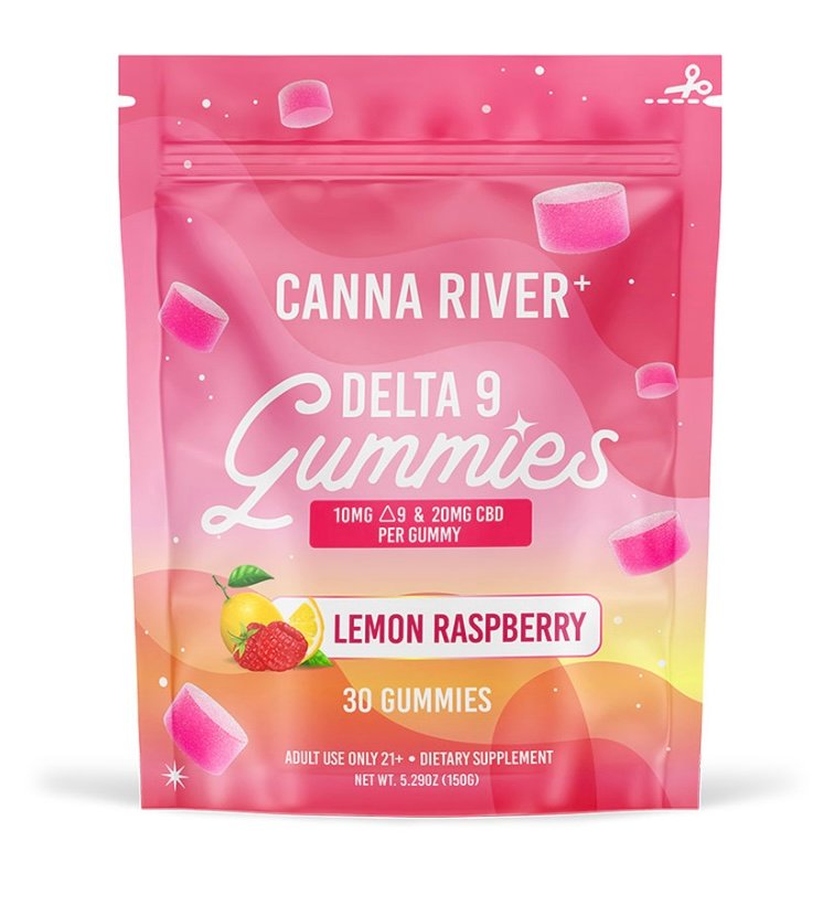 Delta 8 DELTA 9 THC GUMMIES WITH CBD – LEMON RASPBERRY – CANNA RIVER