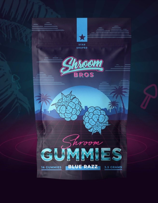 Delta 8 MAGIC MUSHROOM GUMMIES – BLUE RAZZ (3.5G)