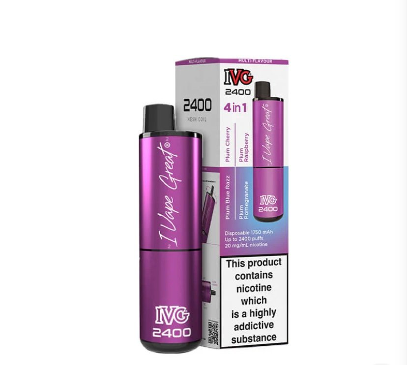 IVG IVG 2400 Plum Edition 4 In 1 20mg Disposable Vape