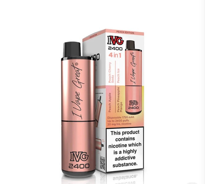 IVG IVG 2400 Peach Edition 4 In 1 20mg Disposable Vape