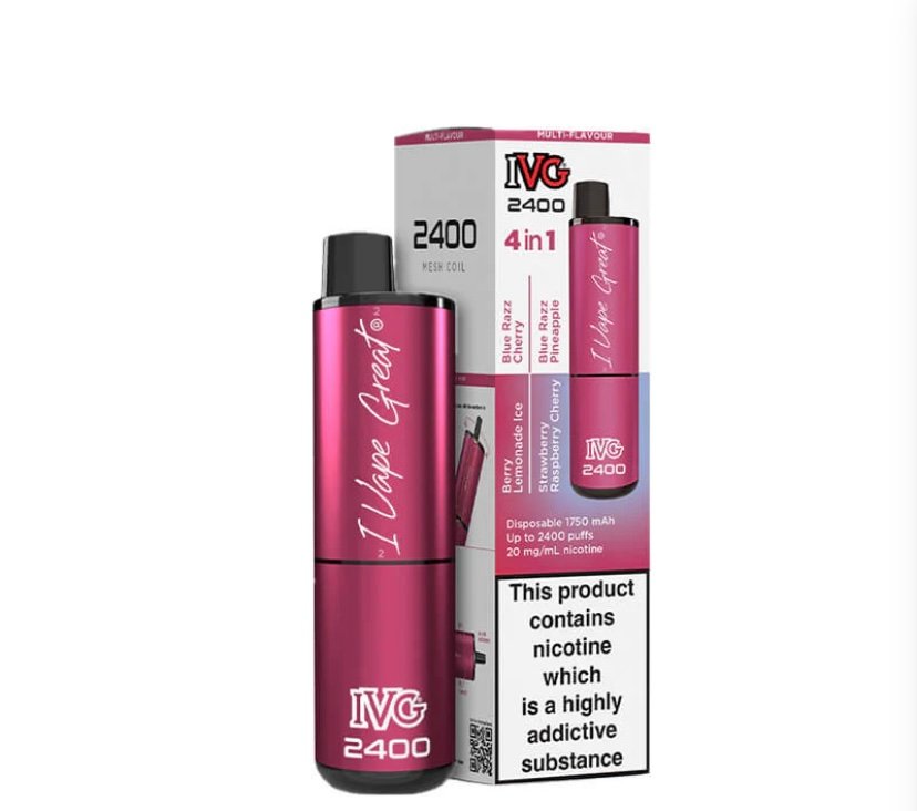 IVG IVG 2400 Berry Edition 4 in 1 Disposable Vape - 20mg