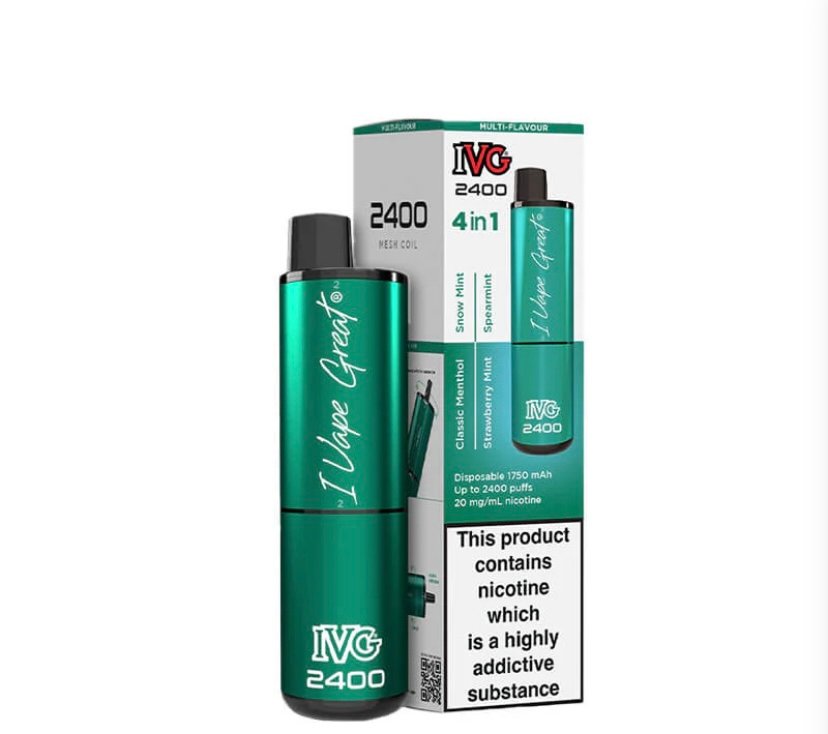 IVG IVG 2400 Mint Edition 4 In 1 20mg Disposable Vape
