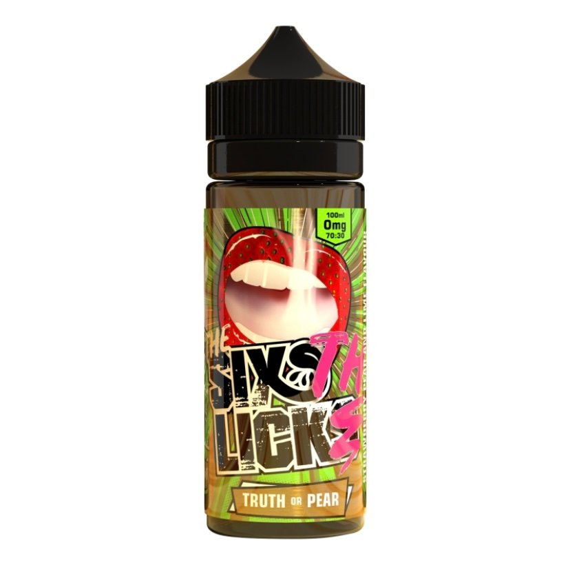 Six Six Licks Truth Or Pear 100ml(STRAWBERRY, LIME & PEAR)