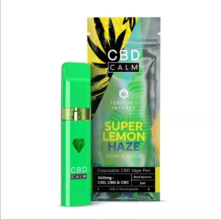 CBD Super Lemon Haze – CBD Terpenes 1800mg Disposable Vape | CBD Calm
