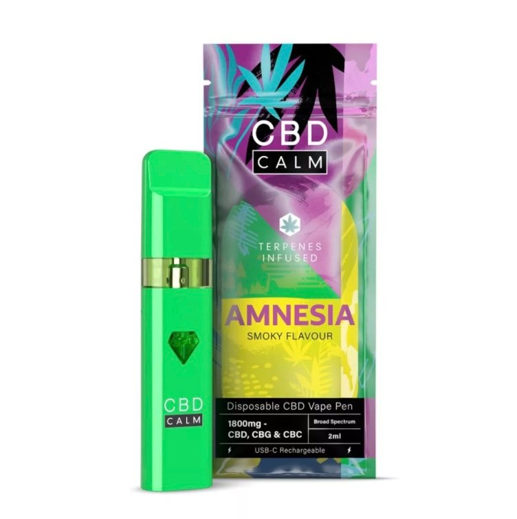 CBD Amnesia – CBD Terpenes 1800mg Disposable Vape | CBD Calm