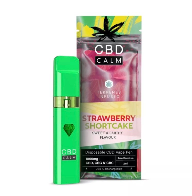 CBD Strawberry Shortcake – CBD Terpenes 1800mg Disposable Vape | CBD Calm