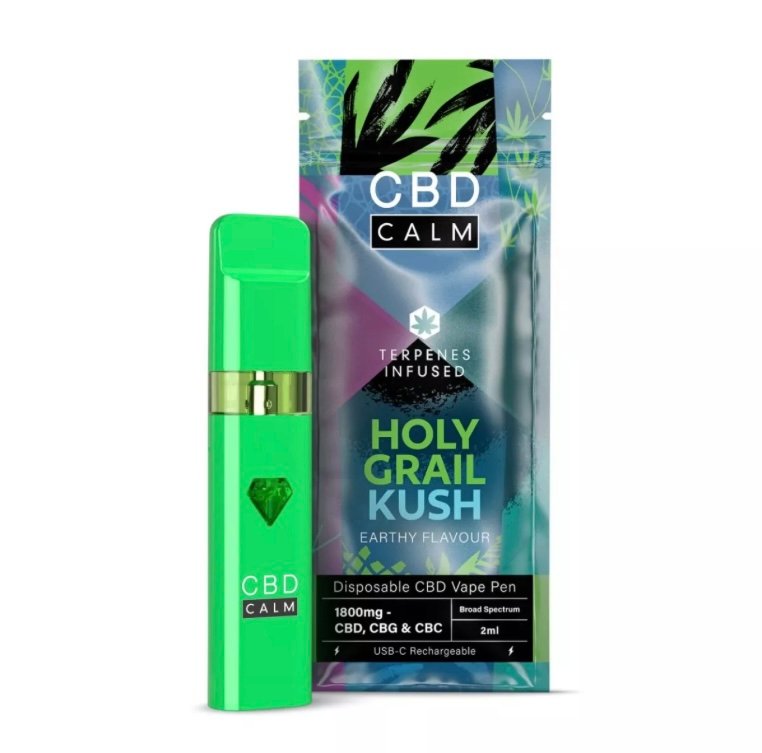 CBD Holy Grail Kush – CBD Terpenes 1800mg Disposable Vape | CBD Calm