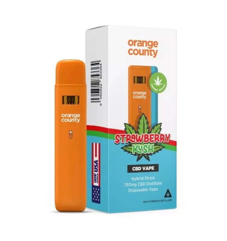 CBD Strawberry Kush - CBD Terpenes 750mg Disposable Vape | Orange County CBD