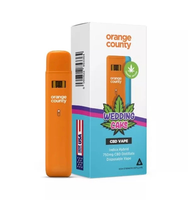 CBD Wedding Cake - CBD Terpenes 750mg Disposable Vape | Orange County CBD