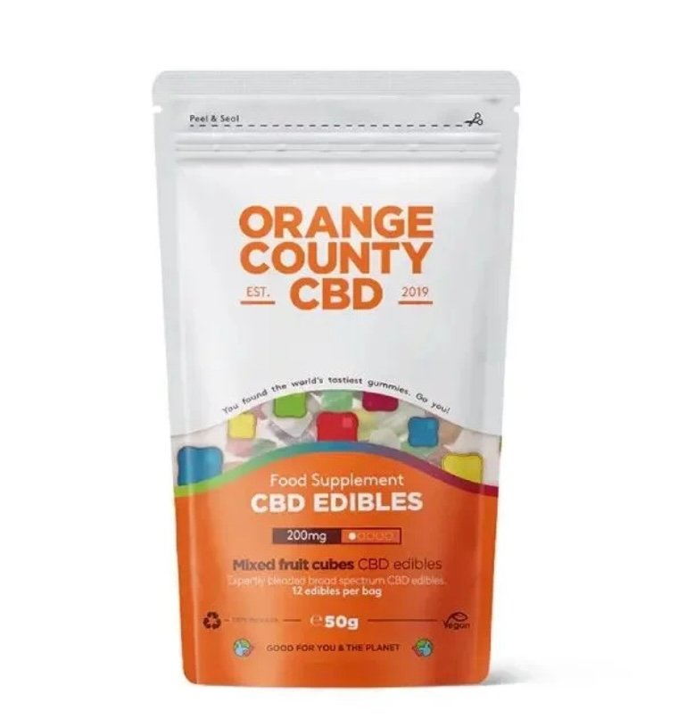 Delta 8 Orange County CBD Mixed Fruit Cubes 200mg