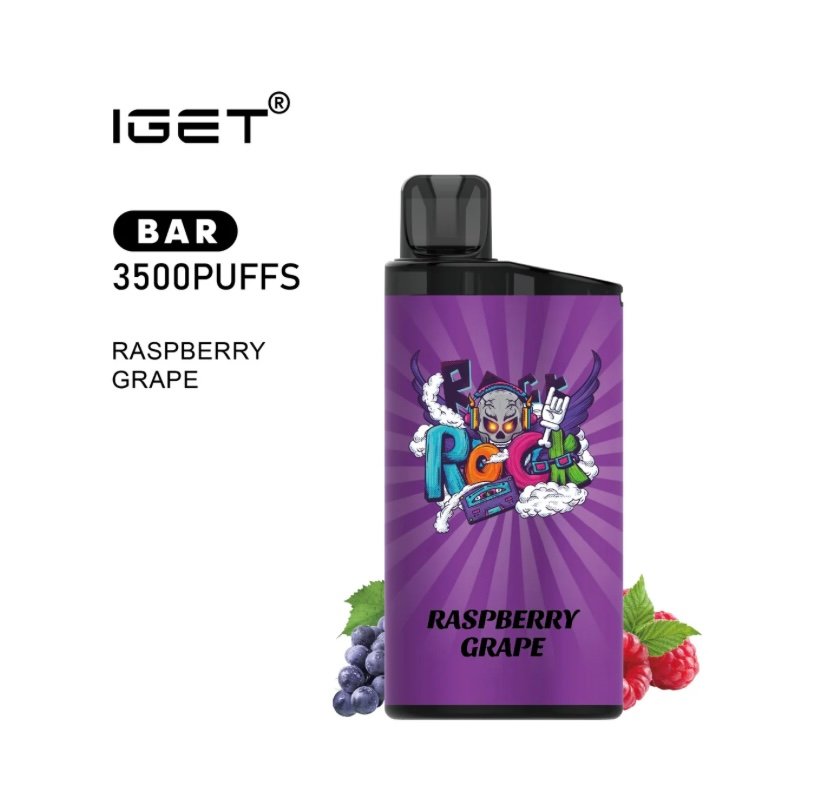 IGET IGET BAR RASPBERRY GRAPE 3500 PUFFS