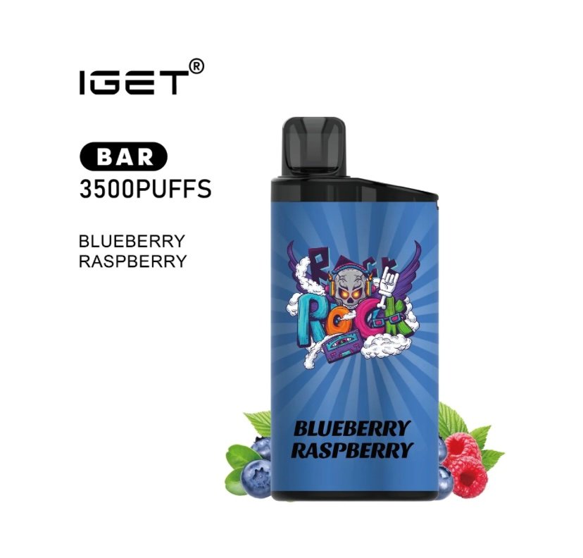 IGET IGET BAR BLUEBERRY RASPBERRY 3500 PUFFS