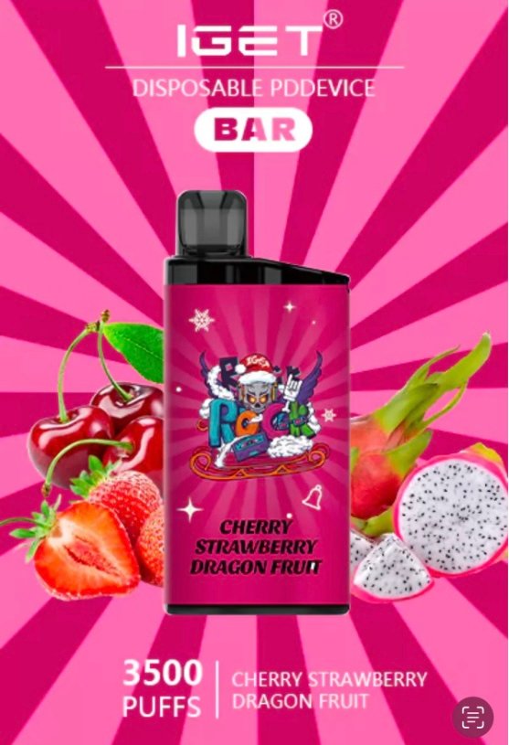 IGET IGET BAR CHERRY STRAWBERRY DRAGON FRUIT 3500 PUFFS