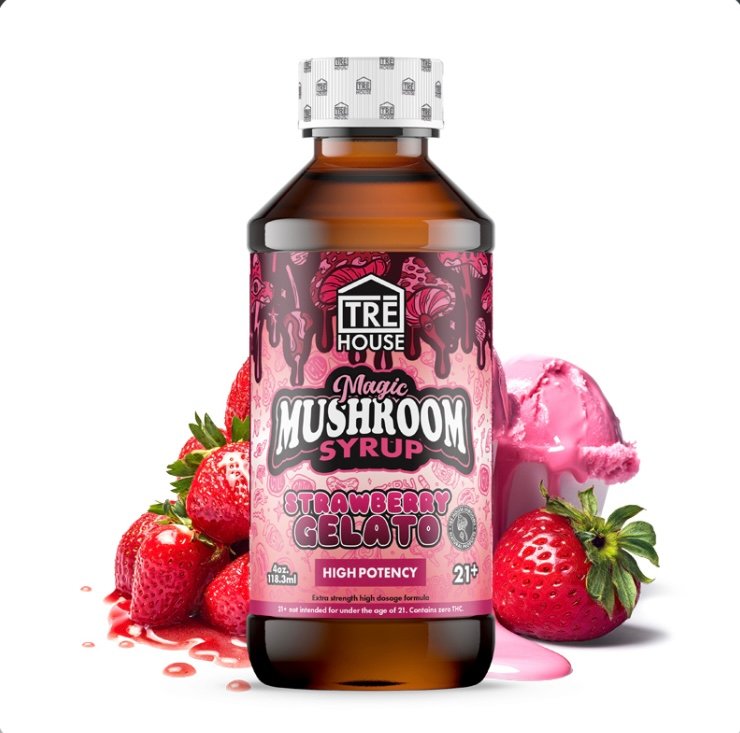 Delta 8 Strawberry Gelato Magic Mushroom Syrup
