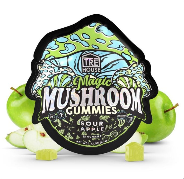 Delta 8 Sour Apple Magic Mushroom Gummies
