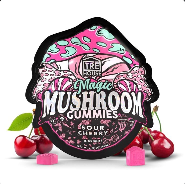 Delta 8 Sour Cherry Magic Mushroom Gummies