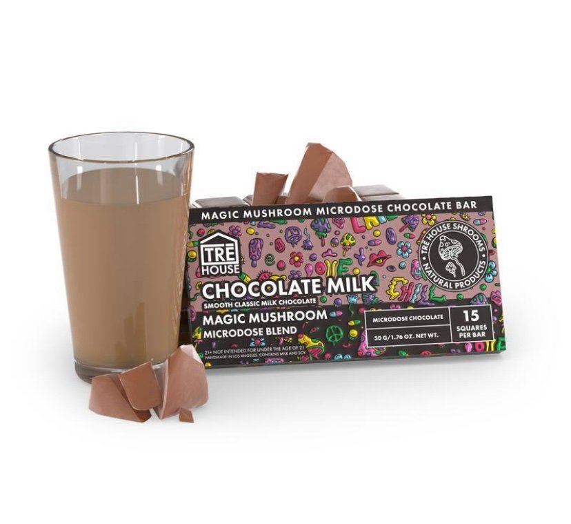 Delta 8 CHOCOLATE MILK MAGIC MUSHROOM CHOCOLATE BAR – TRĒ HOUSE