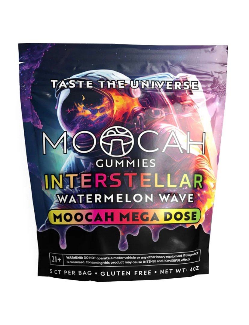 Delta 8 Watermelon Wave Moocah Mega Dose Mushroom Gummies 5ct